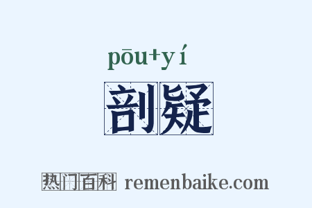 剖疑是什么意思的图片
